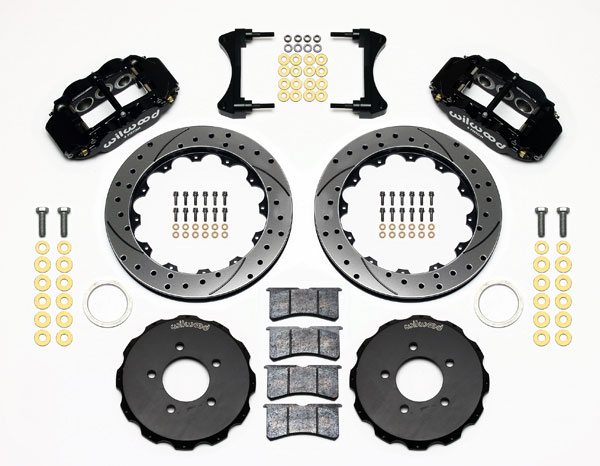Wilwood Forged Narrow Superlite 6R Big Brake Kit (Black Caliper, Drilled/Slotted Rotor)