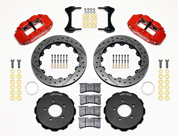 Wilwood Forged Narrow Superlite 6R Big Brake Kit (Red Caliper, Drilled/Slotted Rotor)