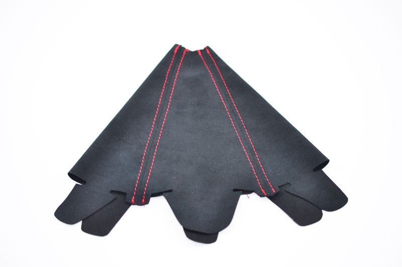 twist Shift Boot: Black with Red Stitching