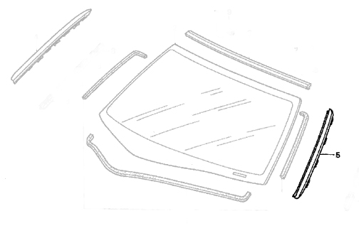 Honda Drivers Side Winshield Garnish
