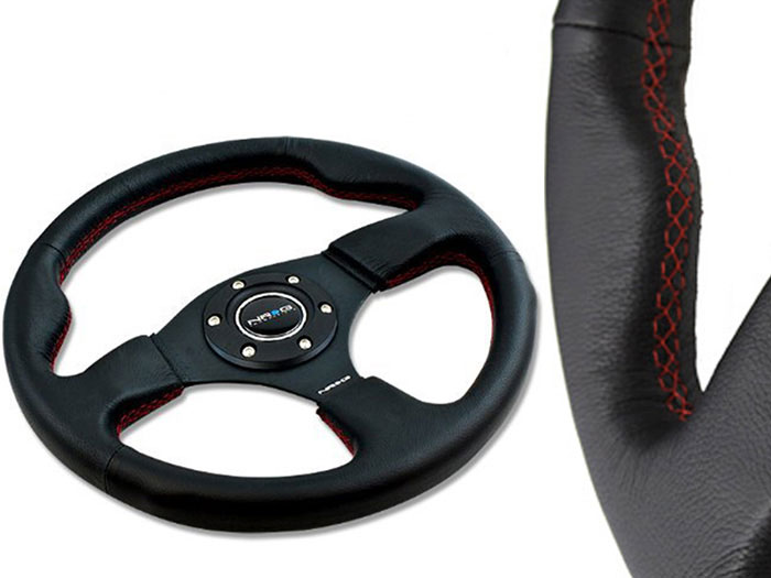 NRG 320mm Race Series Steering Wheel (Red Stitching)