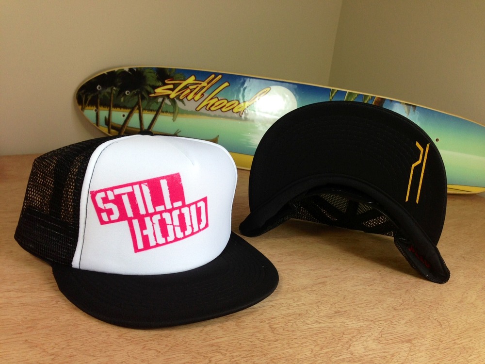 Still Hood Stencil Hat (Neon Pink)