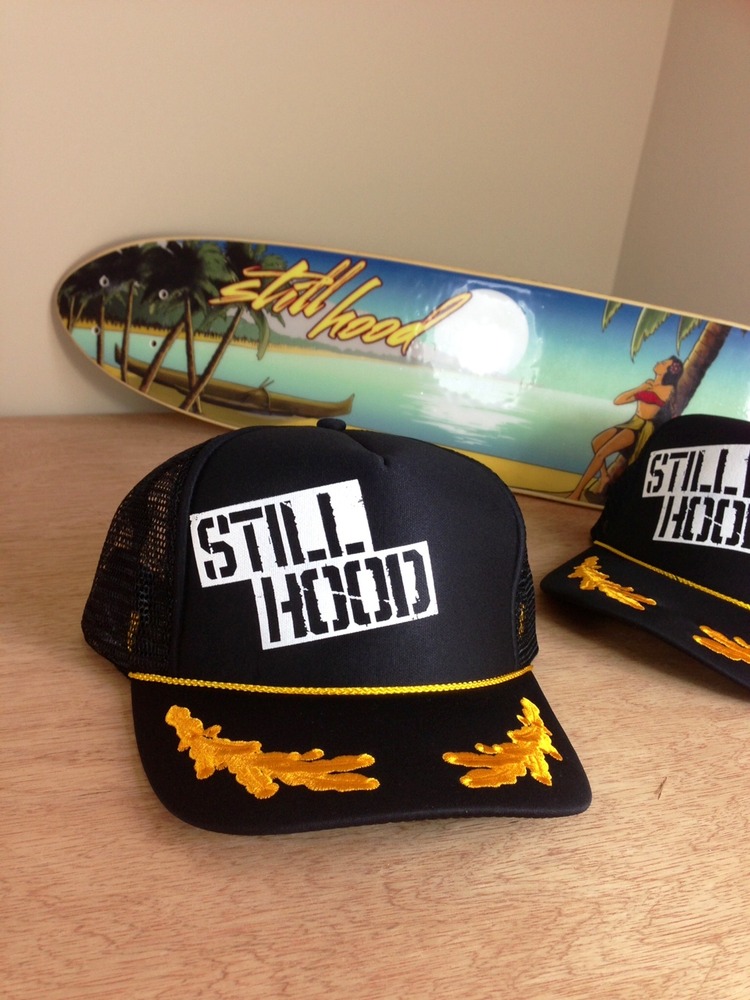 Still Hood Gold Oak Leaf Stencil Hat