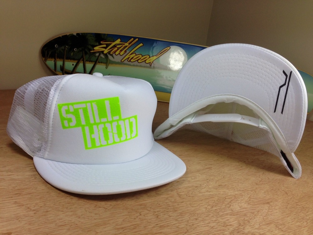 Still Hood Stencil Hat (Neon Lime)