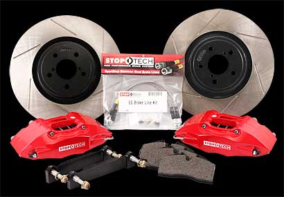 StopTech Touring Big Brake Kit: 02-06 RSX Base (Red Caliper / Drilled Rotor)