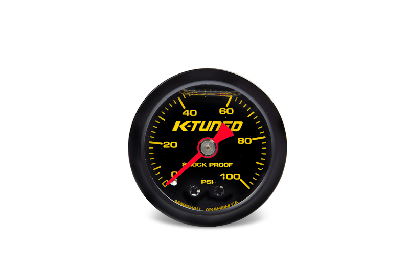 K-Tuned Fuel Pressure Gauge, Liquid Filled (0-100 psi)