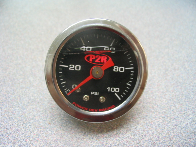 PowerRevRacing Liquid Fuel Pressure Gauge (liquid filled)