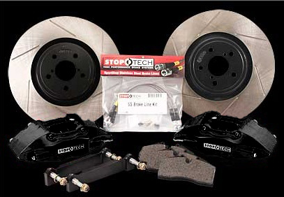 StopTech Touring Big Brake Kit: 02-06 RSX Type S (Black Caliper / Drilled Rotor)