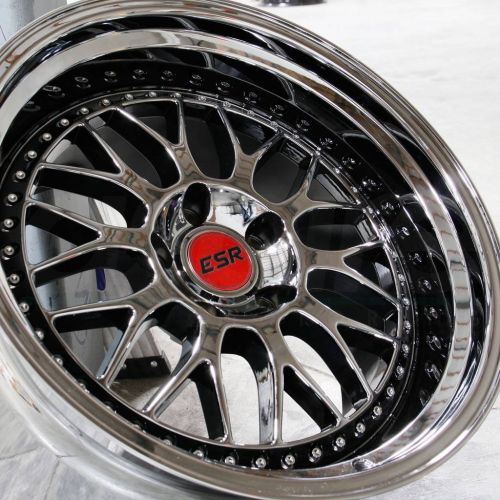 ESR SR01 Black Chrome 17x8.5 5x114.3 30 Offset Wheel K Series Parts