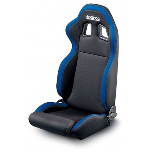 Sparco Black with Blue Trim R100 Tuner Seat | 009014NRAZ | K
