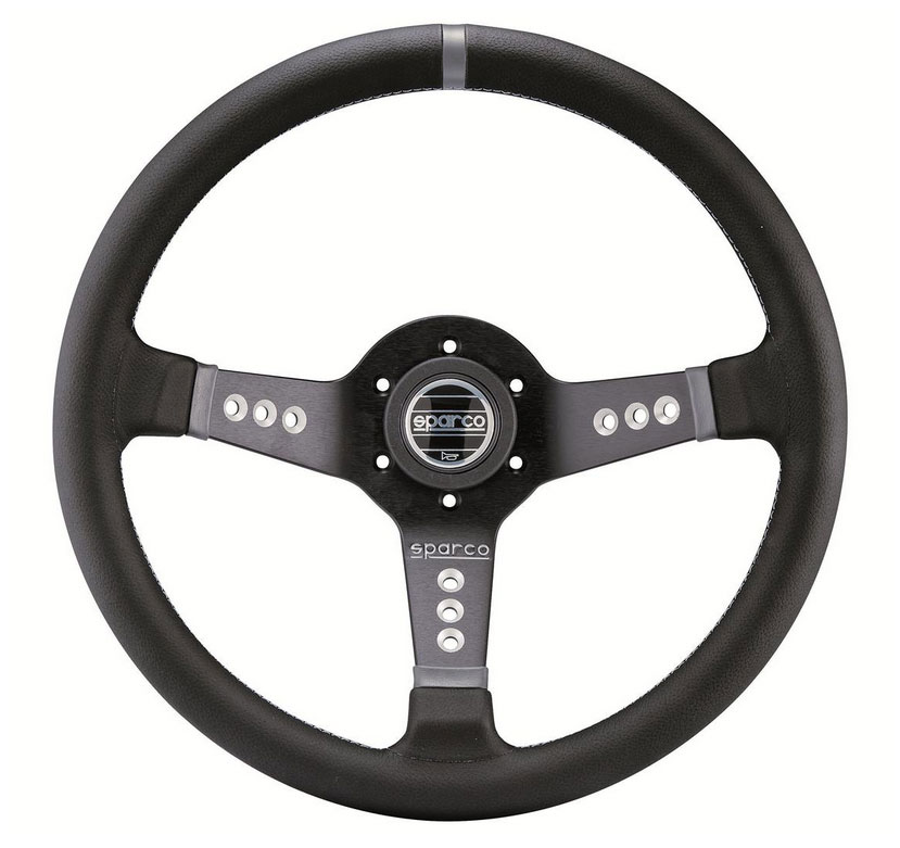 Sparco Black 350mm L777 Leather Steering Wheel