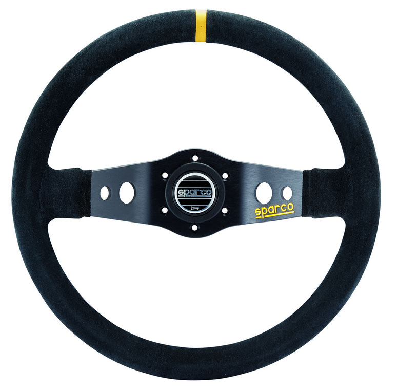 Sparco Black 350mm R215 Suede Steering Wheel