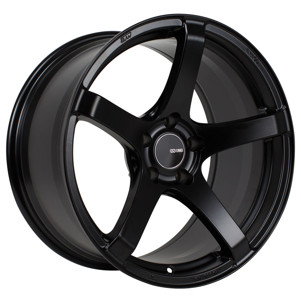 Enkei Kojin 18x8.5 50mm Offset 5x114.3 72.6mm Bore Matte Black Wheel