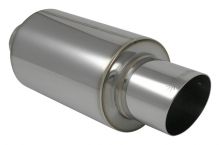 Vibrant 3" Inlet 17" Long TURBO Muffler w/ 4" Angle Cut Tip