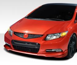 Duraflex 12-13 Civic Coupe H-Sport Front Add Ons Spat Bumper Extensions