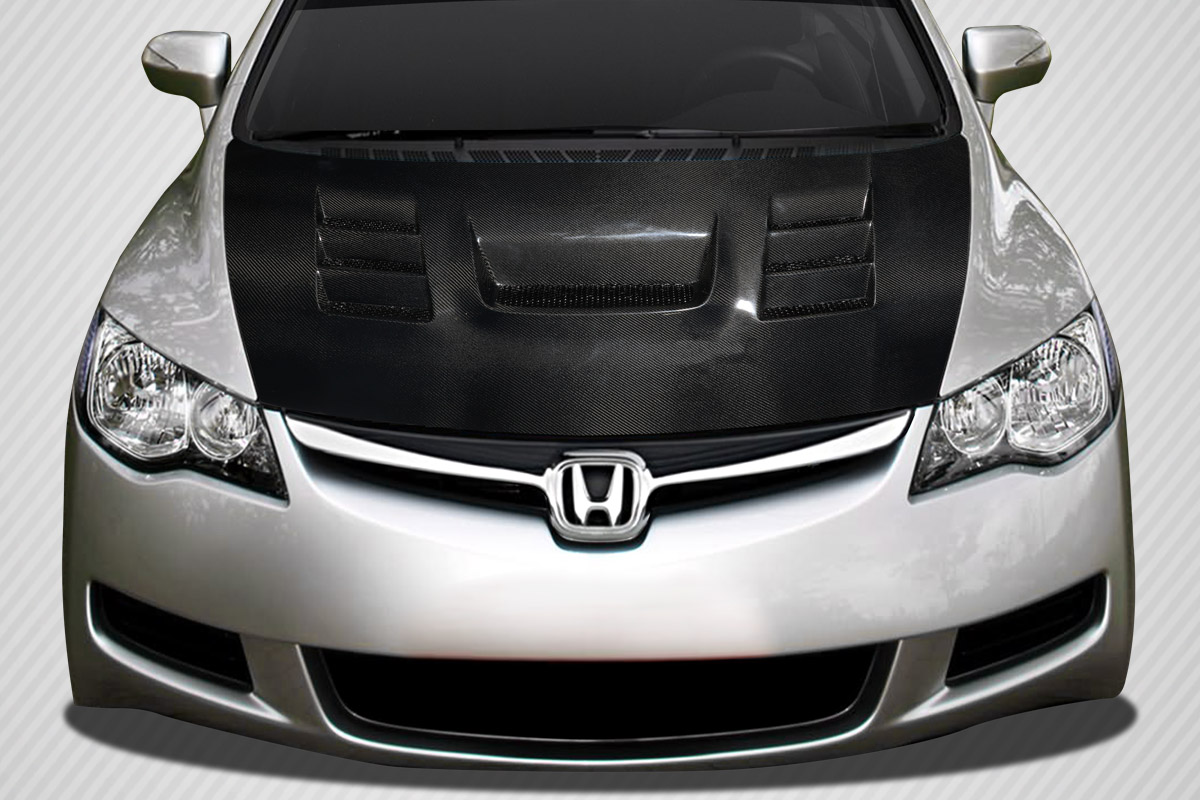 Carbon Creations 06-11 Civic Coupe with JDM Front End Carbon Fiber DriTech Supremo Hood