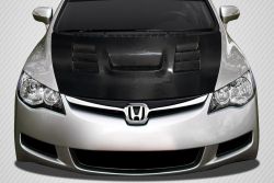 Carbon Creations 06-11 Civic Coupe with JDM Front End Carbon Fiber DriTech Supremo Hood