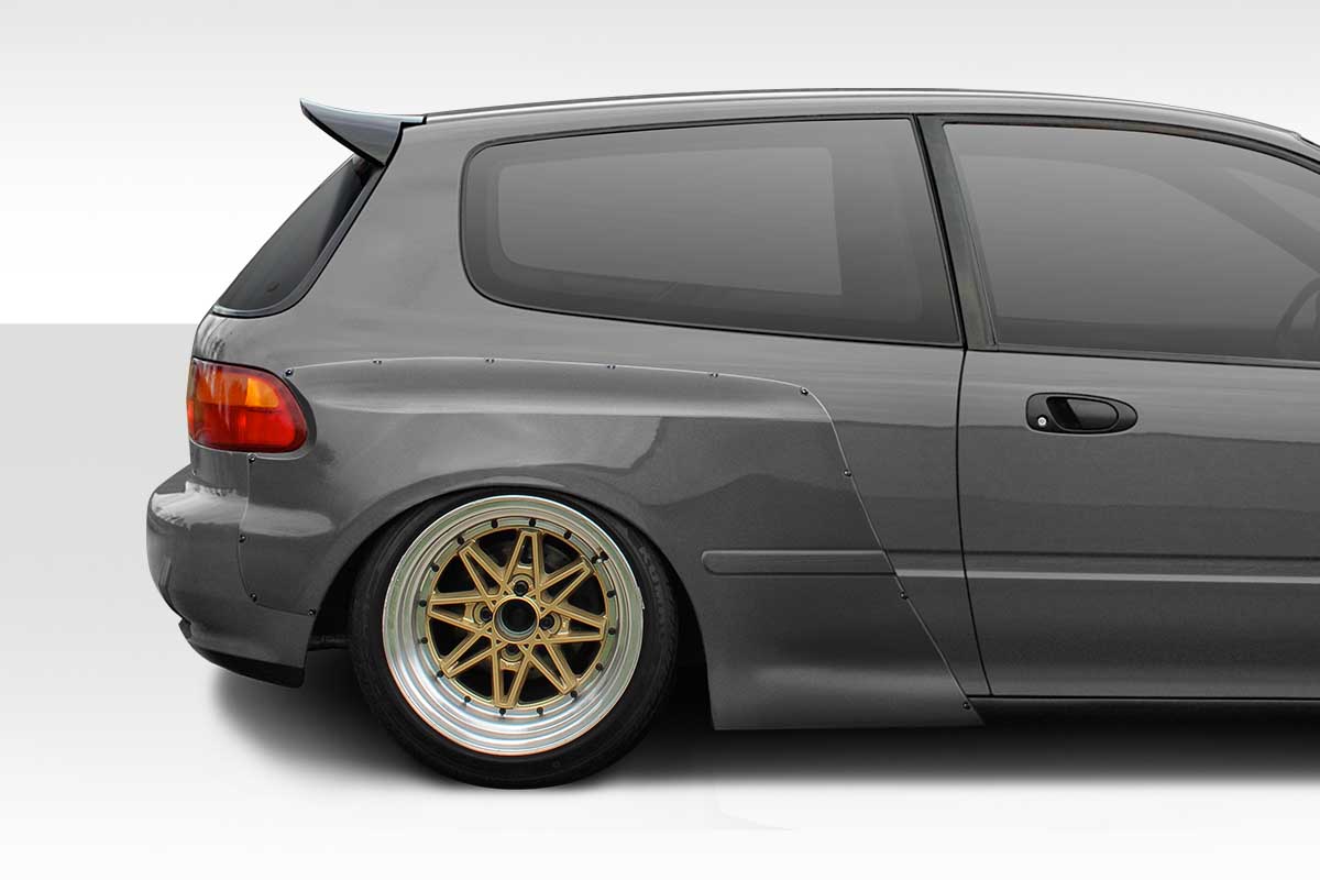 Duraflex 92-95 Civic Hatchback TKO RBS Wide Body Rear Fender Flares