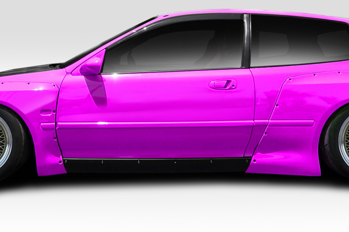 Duraflex 92-95 Civic Hatchback TKO RBS Wide Body Side Skirts Rocker Panels