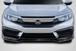 Carbon Creations 16-18 Civic Coupe/Sedan Carbon Fiber Type M Front Lip Under Spoiler