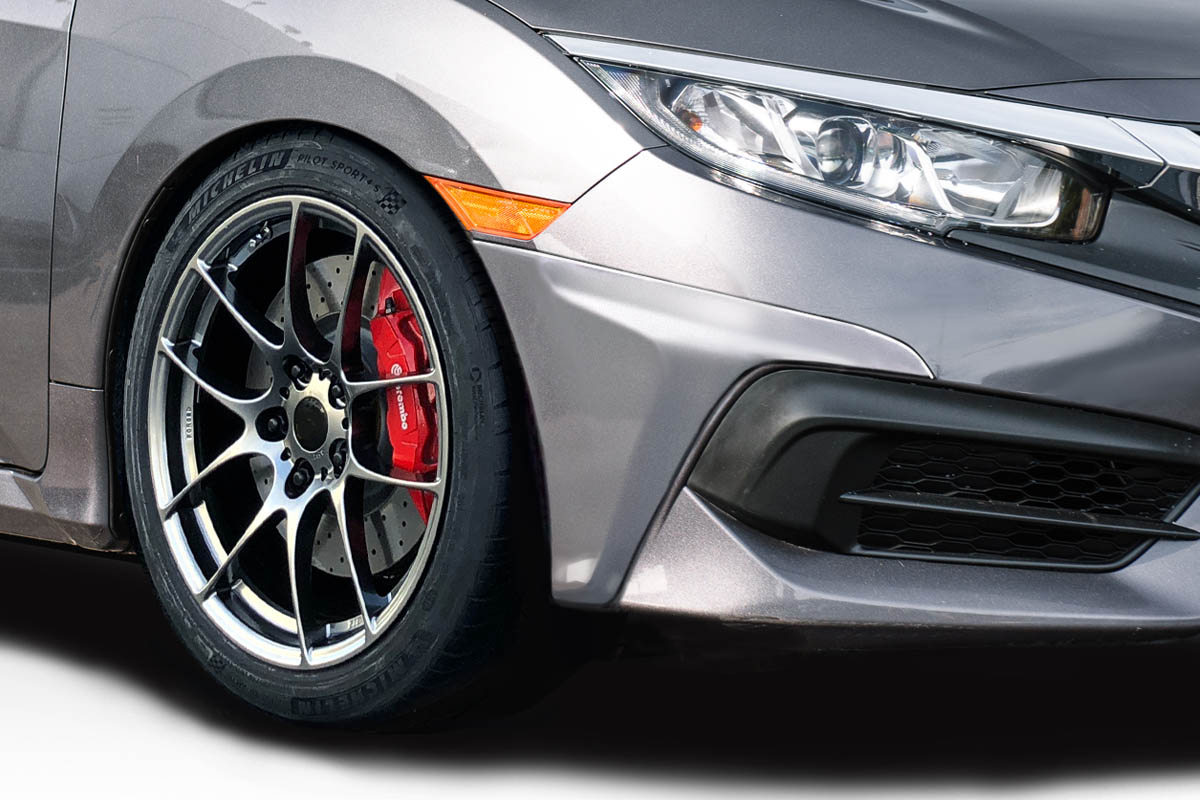 Duraflex 16-18 Civic Coupe/Sedan HFP Look Front Lip Add On