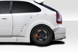 Duraflex 96-00  Civic Hatchback +60mm MMR Rear Fender Flares