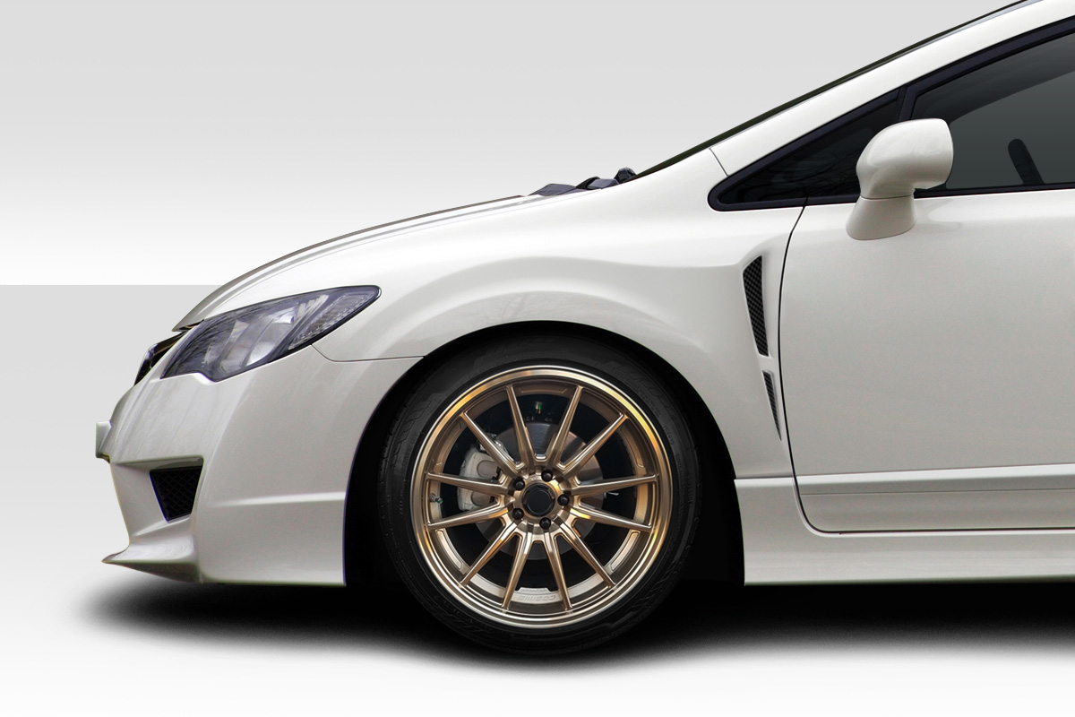 Duraflex 06-11 Civic Sedan with JDM Front End Naga Wide Body Front Fenders