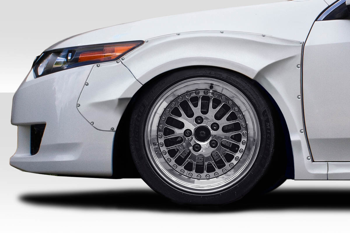 Duraflex 09-14 TSX Khan +60mm Wider Front Fender Flares