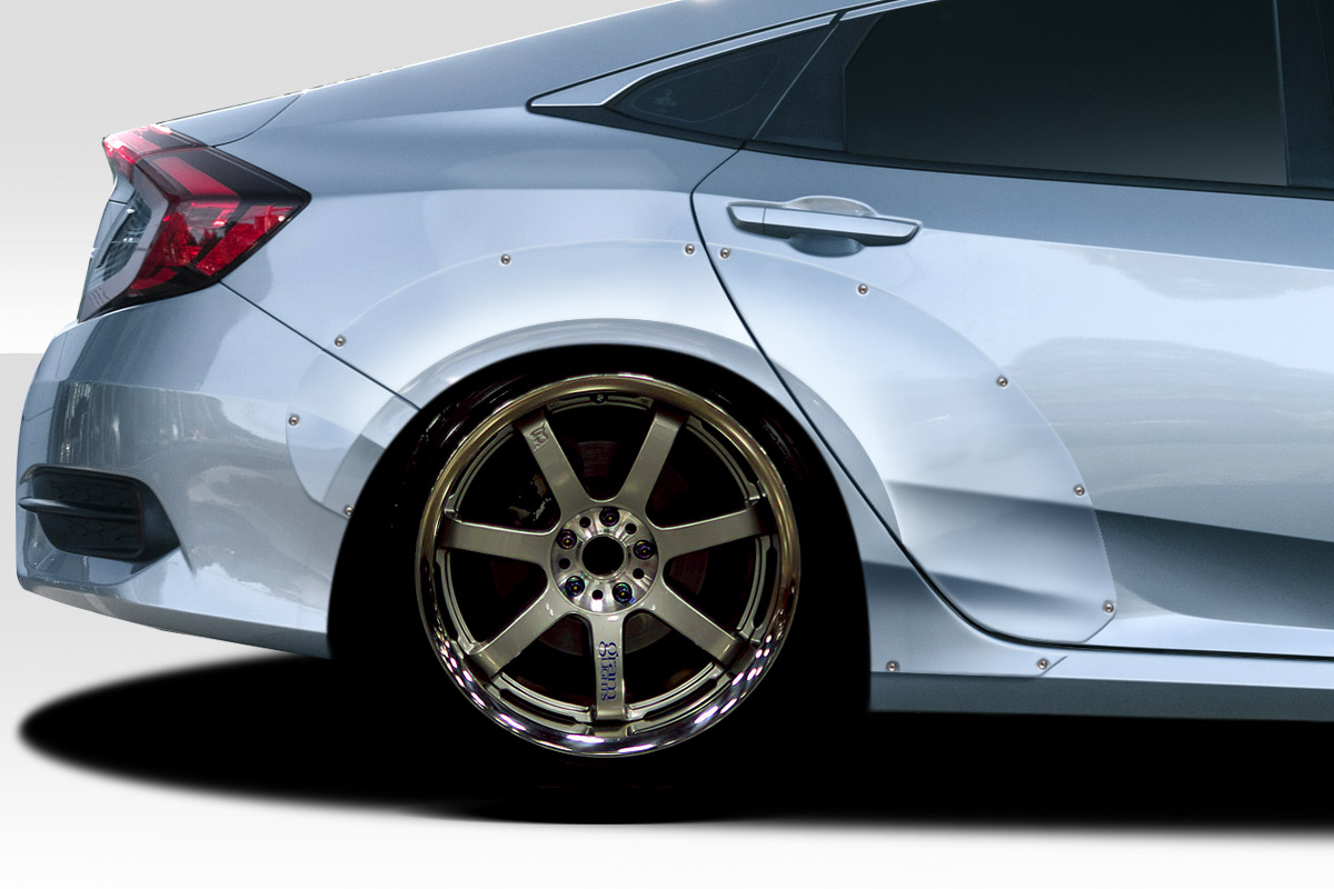 Duraflex 16-21 Civic Sedan RBT Widebody Look Rear Fenders