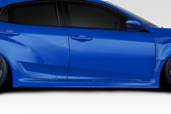 Duraflex 16-21 Civic Hatchback Speedster Widebody Side Skirt Rocker Panels