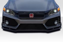 Duraflex 12-15 Civic Sedan 1-Piece FK8 Type R Look Front Bumper Cover