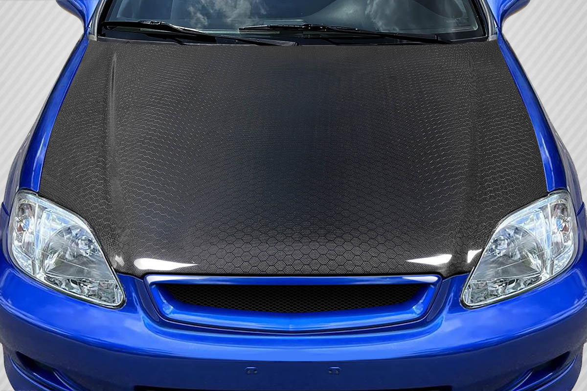 Carbon Creations 99-00 Civic Geo6ix Dritech OEM Look Carbon Fiber Hood