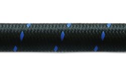 Vibrant -12AN Black and Blue Braided Hose: 5 Foot Roll