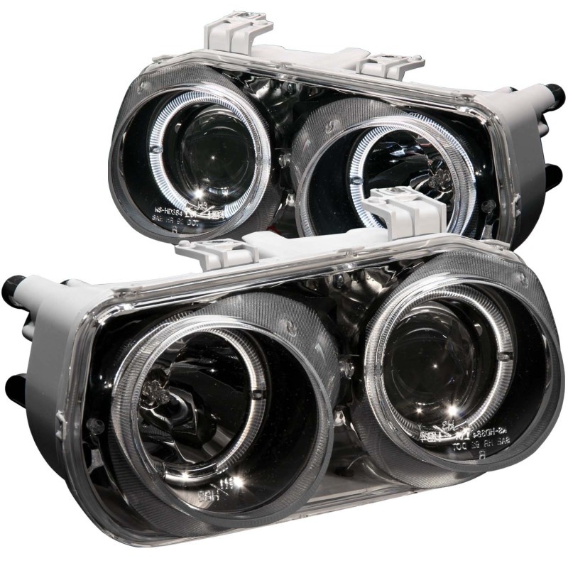ANZO 94-97 Integra Black Projector Headlights with Halo
