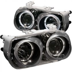 ANZO 94-97 Integra Black Projector Headlights with Halo