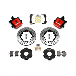 Wilwood 90-01 Integra Red Caliper 11in Drilled Rotor Rear Brake Kit