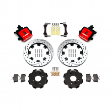 Wilwood 90-01 Integra Red Caliper 12.19in Drilled Rotor Rear Brake Kit