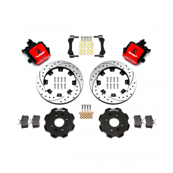 Wilwood 90-01 Integra Red Caliper 12.19in Drilled Rotor Rear Brake Kit