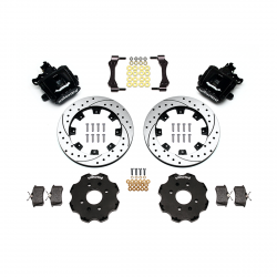 Wilwood 90-01 Integra Black Caliper 12.19in Drilled Rotor Rear Brake Kit