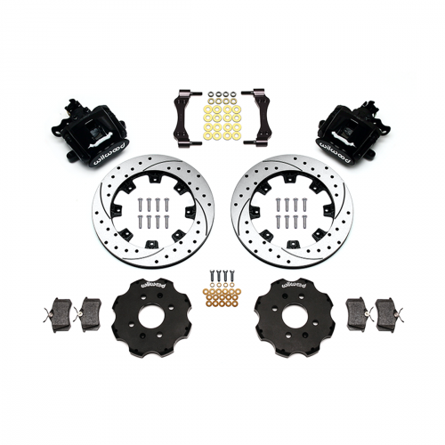 Wilwood 9001 Integra Black Caliper 12.19in Drilled Rotor Rear Brake