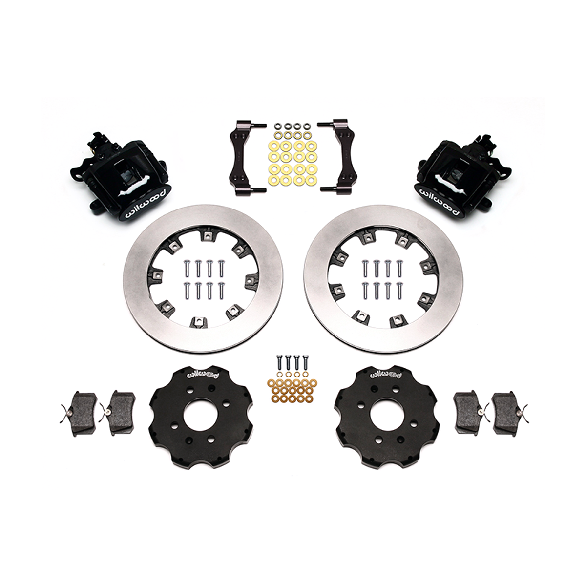 Wilwood 90-01 Integra Black Caliper 12.19in Rotor Rear Brake Kit