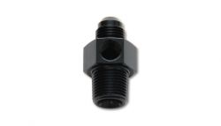Vibrant  -6AN Male To 3/8'' NPT Male Union Adapter w/ 1/8'' NPT Port