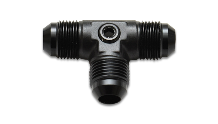 Vibrant -8AN To -8AN Male Tee Adapter Fitting With 1/8'' NPT Port
