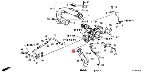 Honda 17-21 Civic Type R Turbocharger Outlet Gasket | 17285-RPY