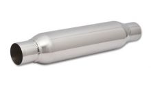 Vibrant Stainless Steel Resonator: 18" Long - 2-1/4" Inlet/Outlet
