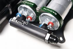 Radium Engineering Black 4-Port Manifold for Bosch 044 Pumps