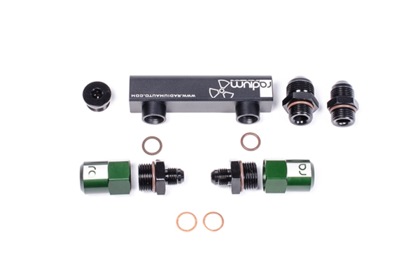 Radium Engineering Black Universal 4-Port Manifold