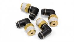 Air Lift 3/8in MNPT Male Elbow with 1/4in Push to Connect Fitting