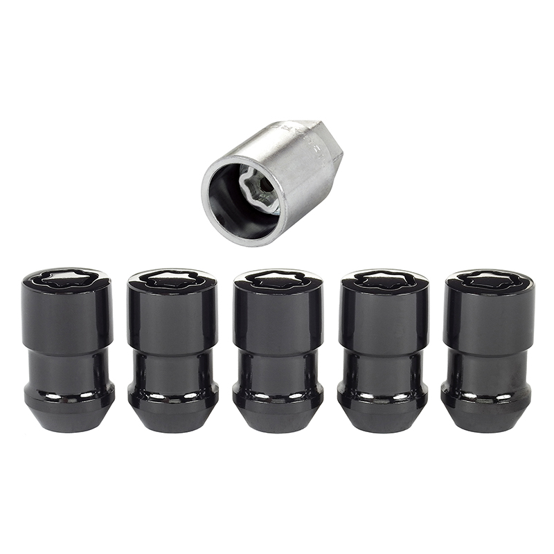 McGard Chrome/Black Wheel Lock Set: 5 Pack M12 x 1.5
