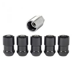McGard Chrome/Black Wheel Lock Set: 5 Pack M12 x 1.5